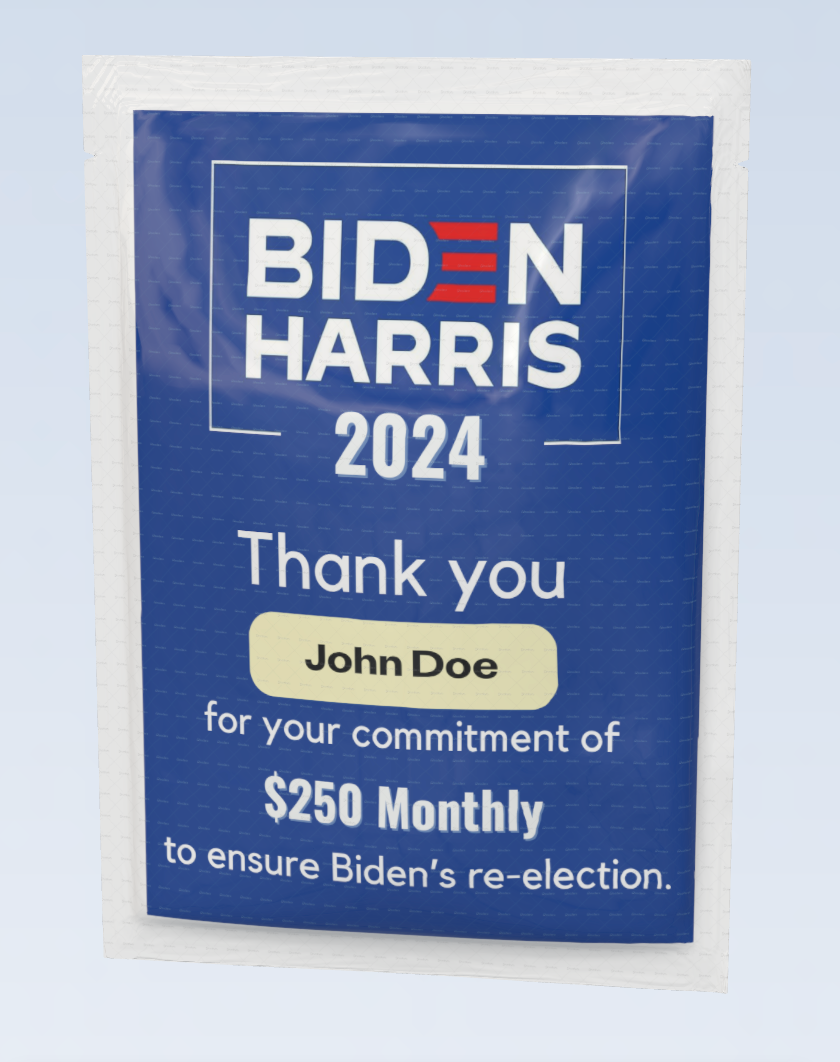 Biden Re-Election Prank Mailer